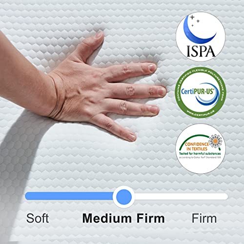 S SECRETLAND Folding Mattress, 3 inch Tri-fold Memory Foam Mattress Topper with Washable Cover