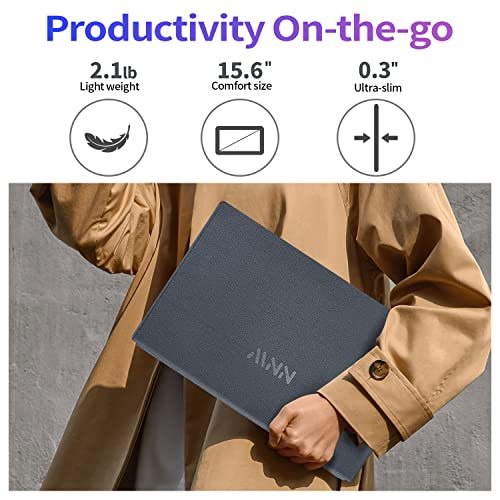 MNN Portable Monitor 15.6inch FHD 1080P Laptop Monitor USB C HDMI Gaming Ultra-Slim IPS Display