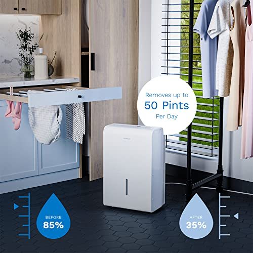 hOmeLabs 4500 Sq. Ft Energy Star Dehumidifier - Ideal for Large Rooms and Home Basements