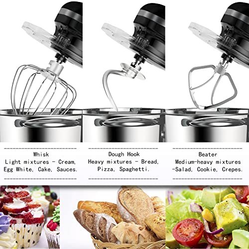Aucma Stand Mixer, 6.5-QT 660W 6-Speed Tilt-Head Food Mixer, Kitchen Electric Mixer