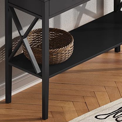 ChooChoo Console Table with Drawers, Narrow Wood Accent Sofa Table Entryway Table