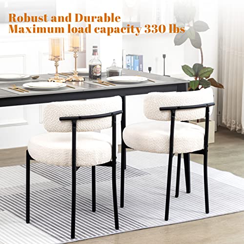 DYHOME White Dining Chairs Set of 4, Mid-Century Modern Dining Chairs, Kitchen Dining Room Chairs