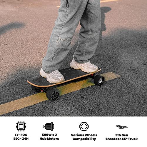 MEEPO Electric Skateboard, 28 MPH Top Speed, 330 LBS Load Capacity with Remote