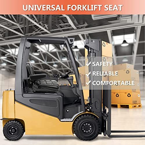 Universal Fold Down Forklift Seat, Micro Switch, Armrest And Safety Belt, for Tractor