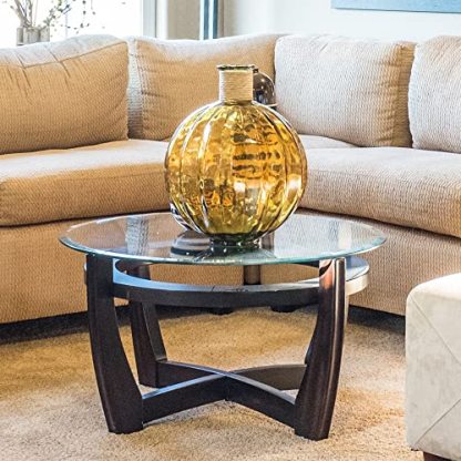 22" Inch Round Glass Table Top 1/2" Thick Tempered Beveled Edge by Fab Glass and Mirror