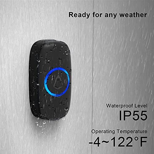 SECRUI Wireless Doorbell, Easy installation, Waterproof, Adjustable Volume, 58 Chimes