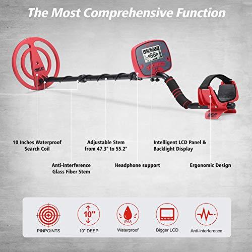 PANCKY Metal Detectors for Adults Waterproof - Professional Higher Accuracy Gold Detector with LCD Display