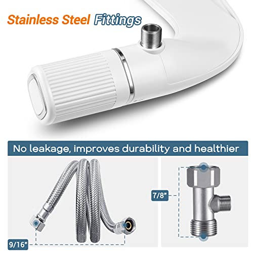 BIGCOW Bidet Attachment for Toilet, Ultra-Slim Dual Nozzle Hygienic Toilet Bidet