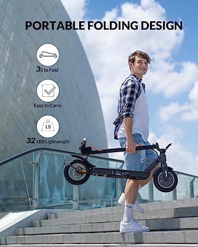5TH WHEEL Foldable Electric Scooter with Turn Signals for Adults