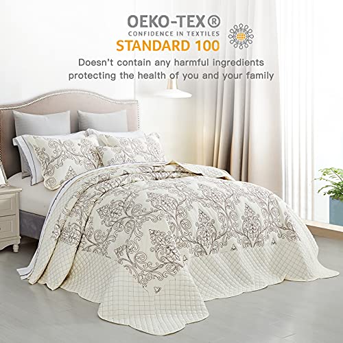 CHIXIN Oversized Bedspread Coverlet Set King Size - Lightweight Bedding Cover