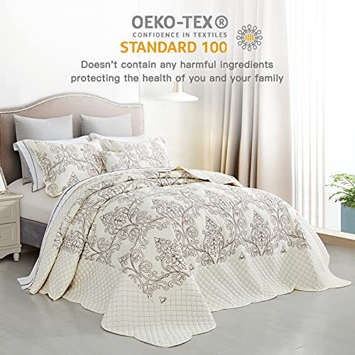 CHIXIN Oversized Bedspread Coverlet Set King Size - Lightweight Bedding Cover