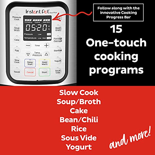 Instant Pot Duo Plus 9-in-1 Electric Pressure Cooker, Slow Cooker, Stainless Steel