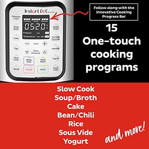 Instant Pot Duo Plus 9-in-1 Electric Pressure Cooker, Slow Cooker, Stainless Steel