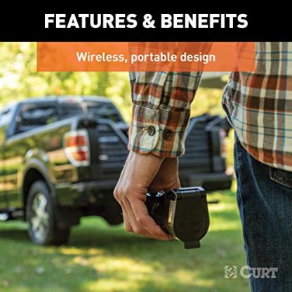 CURT 51180 Echo Mobile Electric Trailer Brake Controller with Bluetooth-Enabled Smartphone Connection
