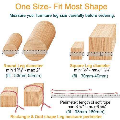 32 Pcs Chair Leg Protectors for Hardwood Floors, Silicone Felt Furniture Leg Cover Pad