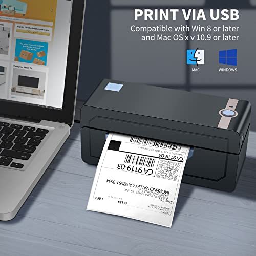 JADENS Bluetooth Thermal Shipping Label Printer – Wireless 4x6 Shipping Label Printer