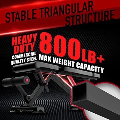 Keppi Adjustable Weight Bench, Foldable Workout Bench Press for Full Body Strength Training