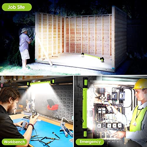 Work Light, 2500LM Bright LED Work Lights, 5200mAh Rechargeable Magnetic Underhood Work Light