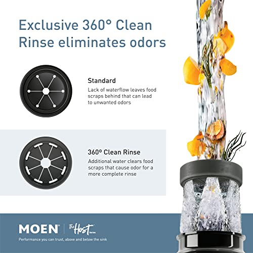 Moen Host Series 3/4 HP Continuous Feed Garbage Disposal with Sound Reduction