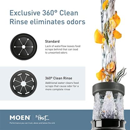 Moen Host Series 3/4 HP Continuous Feed Garbage Disposal with Sound Reduction