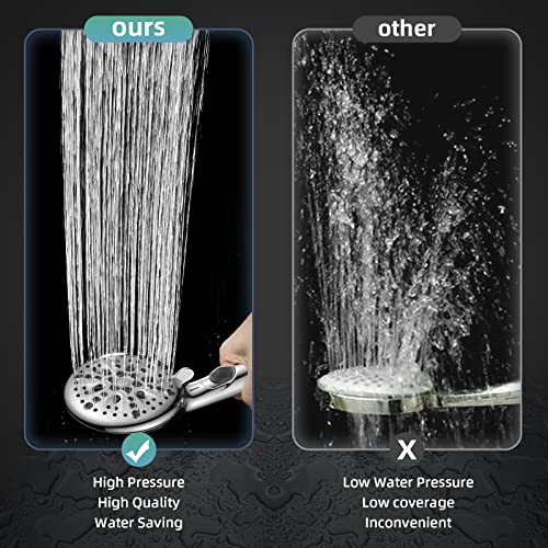 Cobbe High Pressure 9 Functions Shower Head with handheld - Luxury Modern Chrome Look