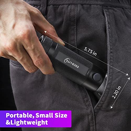 Escolite UV Flashlight Black Light, 51 LED 395 nM Ultraviolet Blacklight Detector