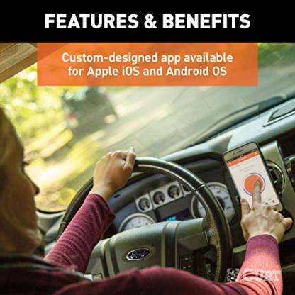 CURT 51180 Echo Mobile Electric Trailer Brake Controller with Bluetooth-Enabled Smartphone Connection