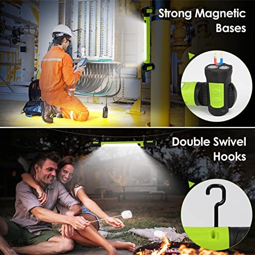 Work Light, 2500LM Bright LED Work Lights, 5200mAh Rechargeable Magnetic Underhood Work Light