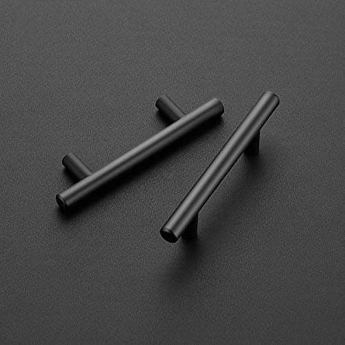 Ravinte 30 Pack | 5 Inch Cabinet Pulls Matte Black Stainless Steel Kitchen Drawer Pulls
