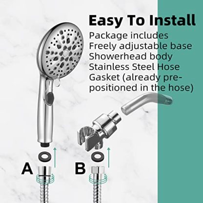 Cobbe High Pressure 9 Functions Shower Head with handheld - Luxury Modern Chrome Look