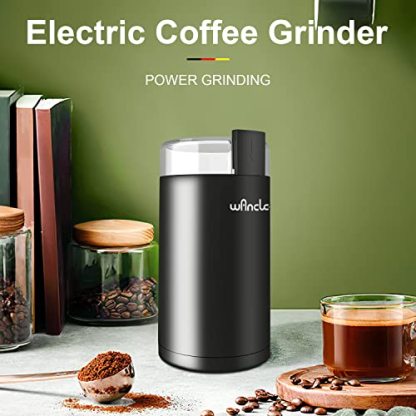 Wancle Electric Coffee Grinder, Quiet Spice Grinder, One Touch Coffee Mill for Beans