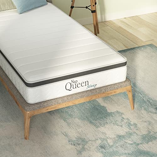 NapQueen 8 Inch Maxima Hybrid Mattress, Twin Size, Cooling Gel Infused Memory Foam
