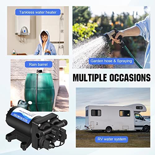 ECO-WORTHY Industrial Water Pressure Diaphragm Pump 110V 5.5GPM 55PSI On Demand RV