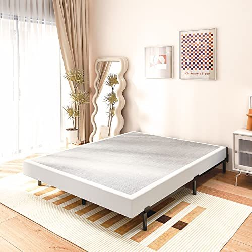 THEOCORATE 7 Inch Box Spring Queen, Metal High Profile Spring, Heavy Duty Mattress Foundation