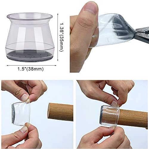 BUMACO 40Pcs Chair Leg Floor Protectors Silicone Covers to Protect Floors