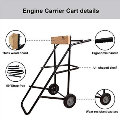 LEADALLWAY Boat Motor Stand, Heavy Duty Pro Outboard Engine Carrier Cart Dolly