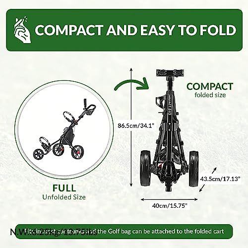Caddytek CaddyLite 11.5 V3 3 Wheel Golf Push Cart - SuperLite Deluxe, Lightweight