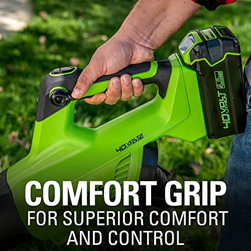 Greenworks 40V (130 MPH / 550 CFM / 75+ Compatible Tools) Cordless Brushless Axial Leaf Blower