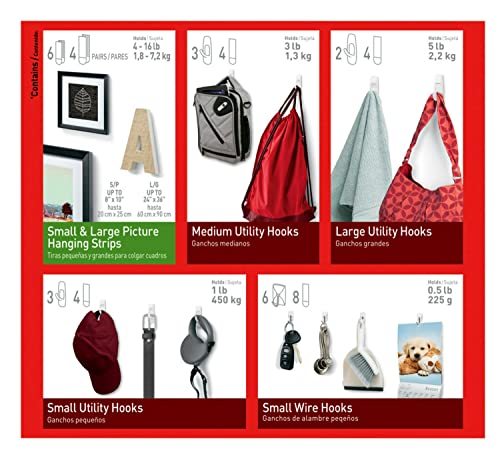 Command Variety Pack, Picture Hanging Strips, No Tools Wire Hooks and Utility Hooks