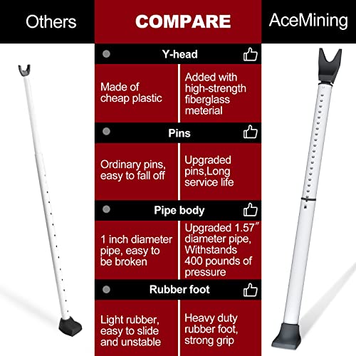 AceMining Upgraded Door Security Bar & Sliding Patio Door Security Bar