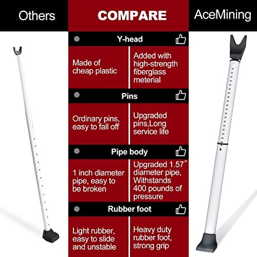 AceMining Upgraded Door Security Bar & Sliding Patio Door Security Bar