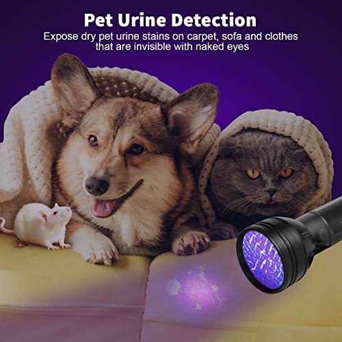 Escolite UV Flashlight Black Light, 51 LED 395 nM Ultraviolet Blacklight Detector
