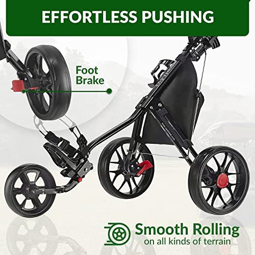 Caddytek CaddyLite 11.5 V3 3 Wheel Golf Push Cart - SuperLite Deluxe, Lightweight