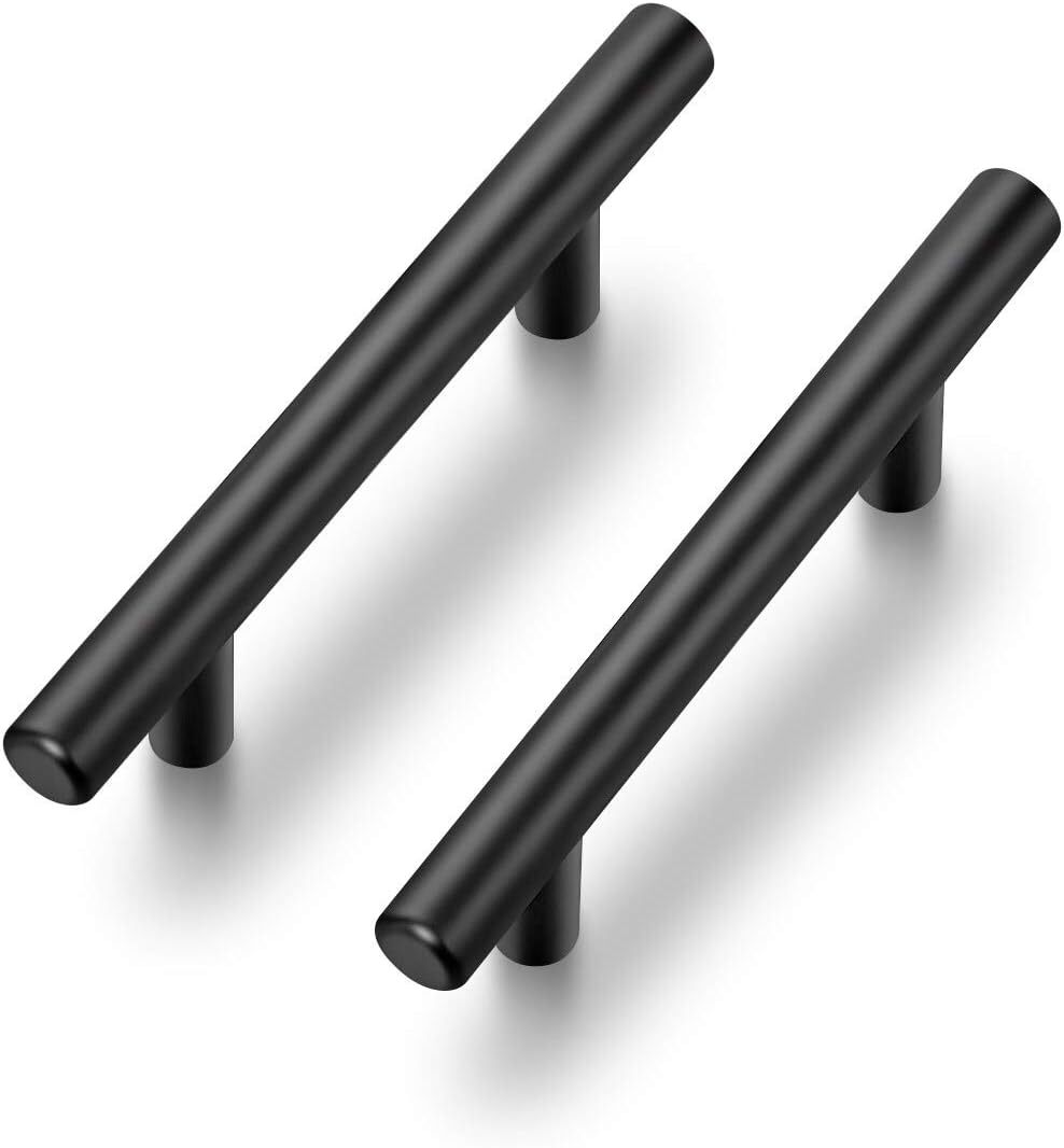 Ravinte 30 Pack | 5 Inch Cabinet Pulls Matte Black Stainless Steel Kitchen Drawer Pulls