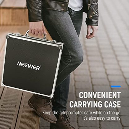 Neewer X12 Aluminum Alloy Teleprompter for iPad Tablet Smartphone DSLR Cameras with Remote Control