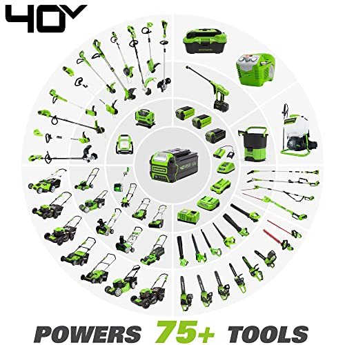 Greenworks 40V 8" Brushless Edger, 4.0Ah USB Battery and Charger Included