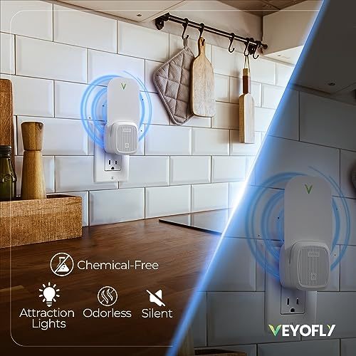 VEYOFLY Flying Insect Trap, Fruit Fly Traps for Indoors, (Pack of 2 - White)