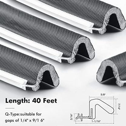 Door Weather Stripping Soundproof Door Seal Strip V-Shaped "Q" Foam Kerf Weather Stripping