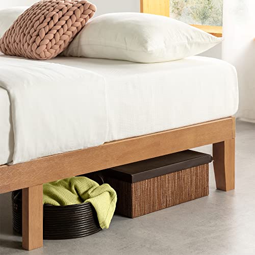 Mellow Naturalista Classic - 12 Inch Solid Wood Platform Bed with Wooden Slats