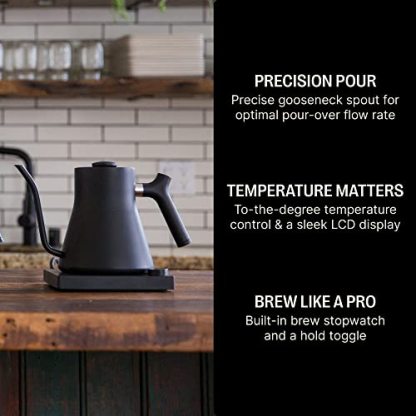 Fellow Stagg EKG Electric Gooseneck Kettle - Pour-Over Coffee and Tea Kettle